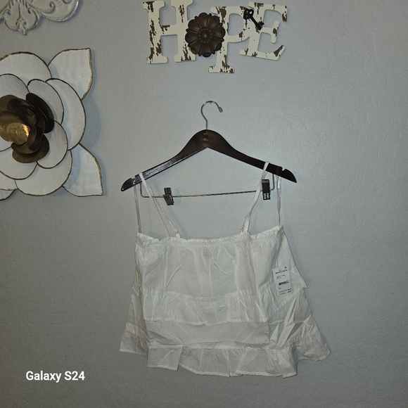 HT360 Collection White Cotton Ruffle 2-Piece Set – Camisole & Tiered Mini Skirt - Picture 6 of 17